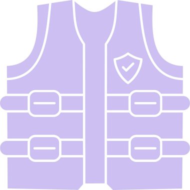 ordu yelek simgesi, vektör illüstrasyonu