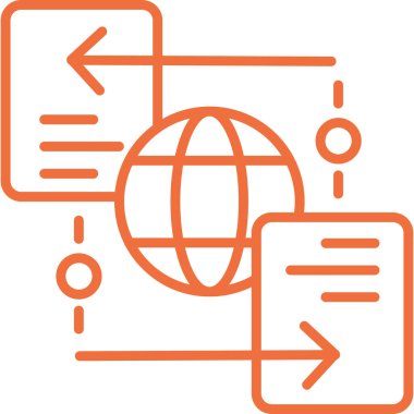 Veri merkezi. Web simgesi basit illüstrasyon