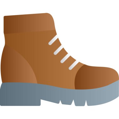 Kahverengi deri bot, illüstrasyon, beyaz arkaplanda vektör..