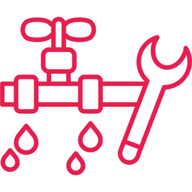 Tornavidalı kırmızı anahtarın vektör çizimi