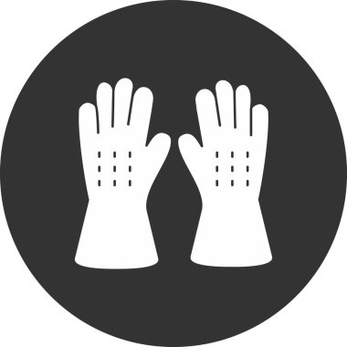 Eller vektör simgesi. biçim düz sembol, gri renk, yuvarlak açılar, beyaz arkaplan