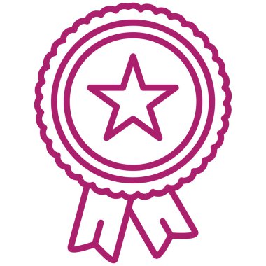 Rozet simgesi, vektör illüstrasyonu