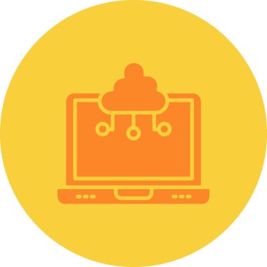 Bulut. Web simgesi basit illüstrasyon