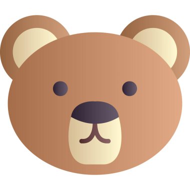 Sevimli boz ayı kafası