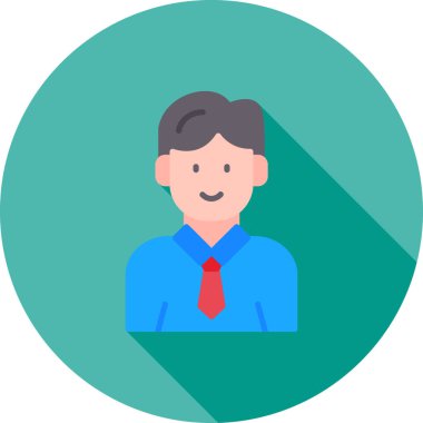 İş adamı. Web simgesi basit illüstrasyon