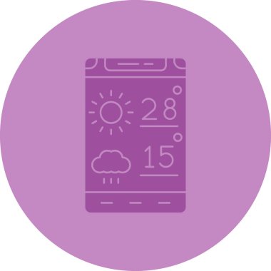 vektör modern düz yuvarlak uygulama simgesi