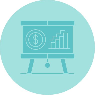 Sunum tahtası simgesi vektör illüstrasyonu