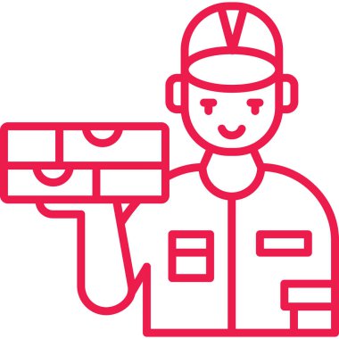 Teslimatçı. Basit illüstrasyon