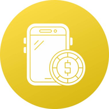 mobil simge vektörü web web gezici uygulaması, mobil uygulama logosu kavramı için beyaz arkaplanda izole edildi