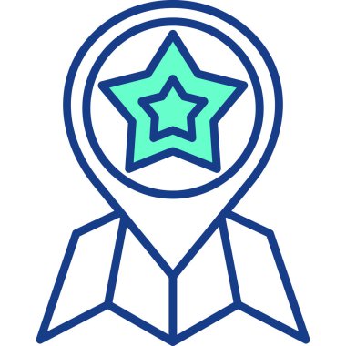 Madalya. Web simgesi basit illüstrasyon