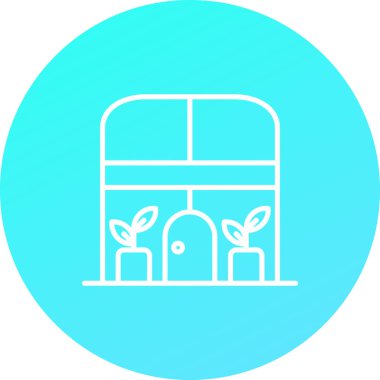 Bir ev simgesinin vektör illüstrasyonu