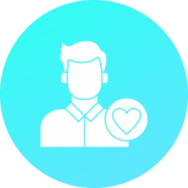 Bir kalp simgesinin vektör illüstrasyonu