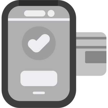 Telefonlu bir kalbin vektör illüstrasyonu.