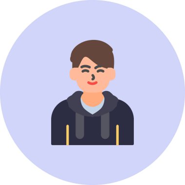 Avatar man simgesi, vektör illüstrasyonu