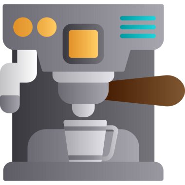 kahve makinesi simgesini, vektör çizim