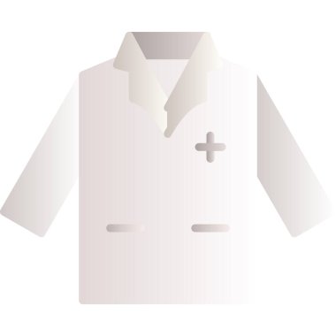 tıbbi üniforma simgesi, düz stil