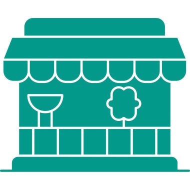 Mağaza vektör simgesi. düzenlenebilir düz tasarım.