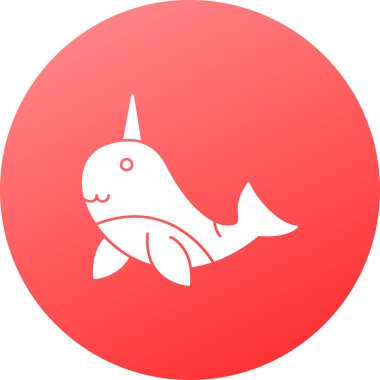 Benzersiz balina vektör simgesi