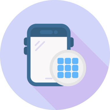 Cep telefonu. Web simgesi basit illüstrasyon