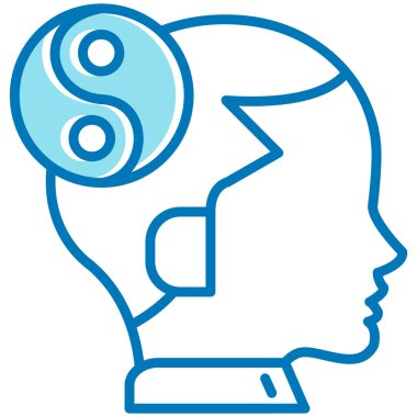 Zihin simgesi, vektör illüstrasyonu