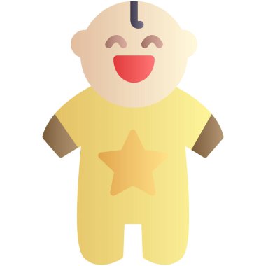 bebek düz simgesi, vektör, illüstrasyon