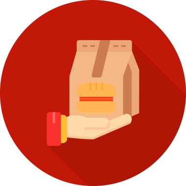 Düz renk ikonu gönder. Düz olarak dağıtımın vektör illüstrasyonu.