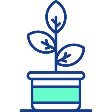 Bitki simgesinin vektör illüstrasyonu