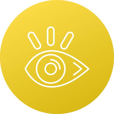 Beyaz arkaplanda izole edilmiş modayı takip eden vektör göz simgesi