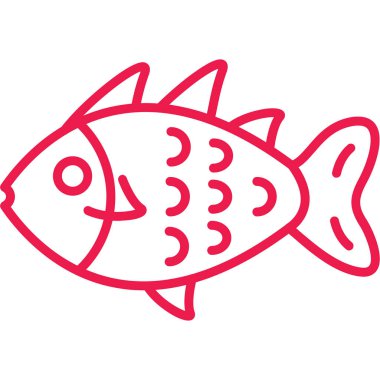 Balık ikonu. vektör illüstrasyonu