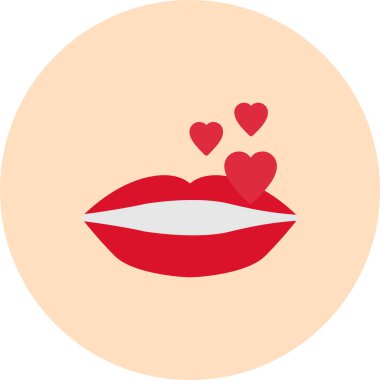 Öptüm. Web simgesi basit illüstrasyon