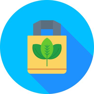 çanta ekoloji ortamı simgesi düz biçimli