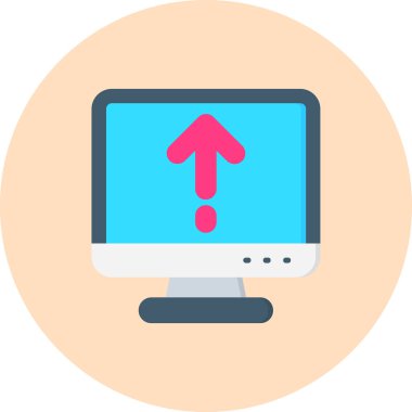 Bilgisayar. Web simgesi basit illüstrasyon