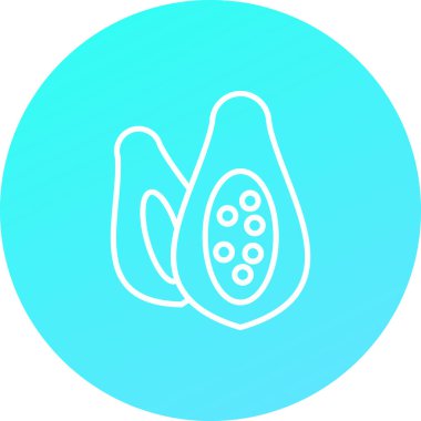 Mavi kalp simgesinin vektör illüstrasyonu