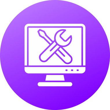 dizüstü bilgisayar simgesi, basit vektör tasarımı