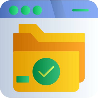 belge belgesi simgesi düz biçimli