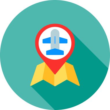 harita işaretleyici düz vektör simgesi