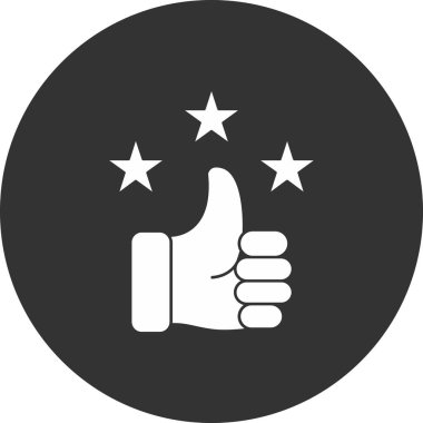 derecelendirme glyph düz vektör simgesi