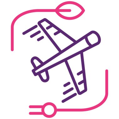 Uçuş bileti simgesinin vektör illüstrasyonu