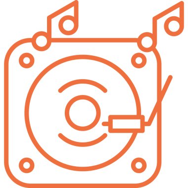 CD mi? Web simgesi basit illüstrasyon