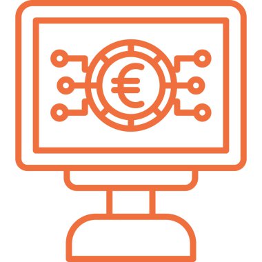 Bilgisayar. Web simgesi basit illüstrasyon