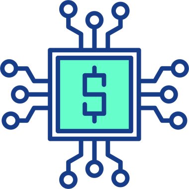 Dolar. Web simgesi basit illüstrasyon