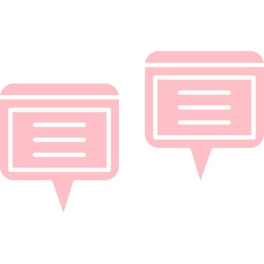 Sohbet simgesi seti, vektör illüstrasyonu