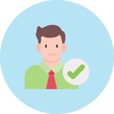 insan simgesinin düz vektör tasarımı