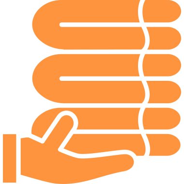 Bir el simgesinin vektör illüstrasyonu