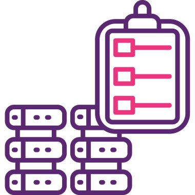 veri sunucusu simgesi, vektör illüstrasyonu