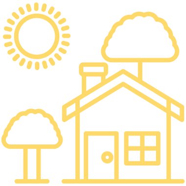 Bir ev simgesinin vektör illüstrasyonu