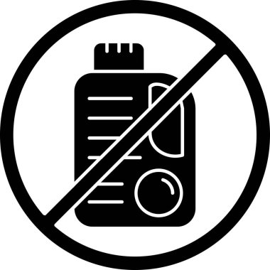 Şişe simgesi yok. Beyaz arkaplanda izole edilmiş web tasarımı için şişe vektör simgesi yok