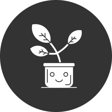 Bitki simgesinin vektör illüstrasyonu