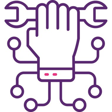 Eldiven. Web simgesi basit illüstrasyon