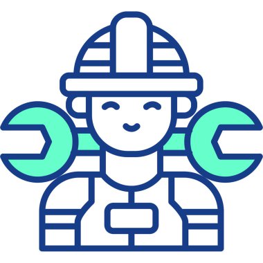 İtfaiyeci. Web simgesi basit illüstrasyon